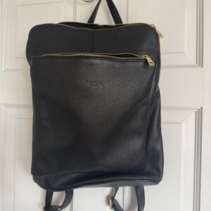 Black Leather Backpack